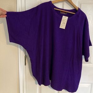 Tienda Ho Short Sleeve Tunic, Deep Purple, XL